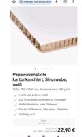21 x Wabenpappen Pappwabenplatte 160,5x120  Sinuswabe, weiß Hessen - Bad Homburg Vorschau