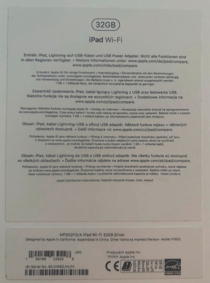 Apple iPad 5. Generation MP2G2FD/A 32GB Silber in Alveslohe
