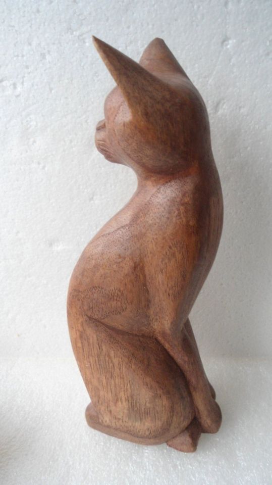 2 Katzen aus Holz Handarbeit - Deko Gr. 16 cm und 25cm. in Holzwickede