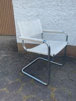 Mid Century Bauhaus Freischwinger Stuhl Leder weiß Fasem Bayern - Mammendorf Vorschau