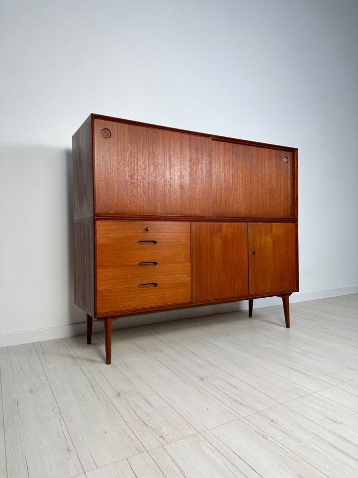 60er Vintae Wilhelm Renz Rex Raab Teak Sideboard Highboard Design in Wesseling