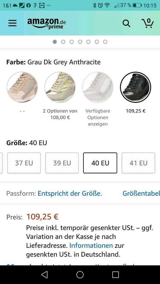 Original Geox,hohe Sneaker,anthrazit mit Glitzer, Gr.39, neu:100€ in Baden-Baden