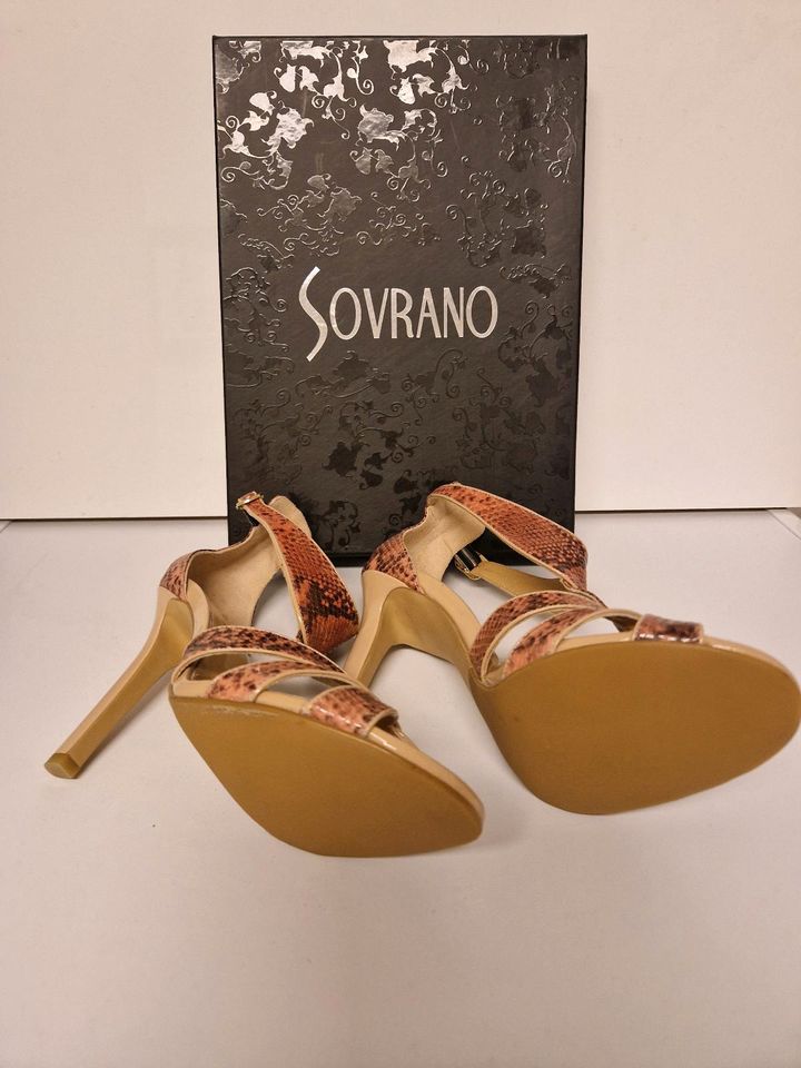 Sovrano Damen Sandale Pumps Gr.37 rosa ☆ Snake in Aachen