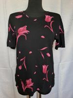 Damen Pullover Shirt schwarz mit Tulpenmotiv Gr M/L Hessen - Freigericht Vorschau