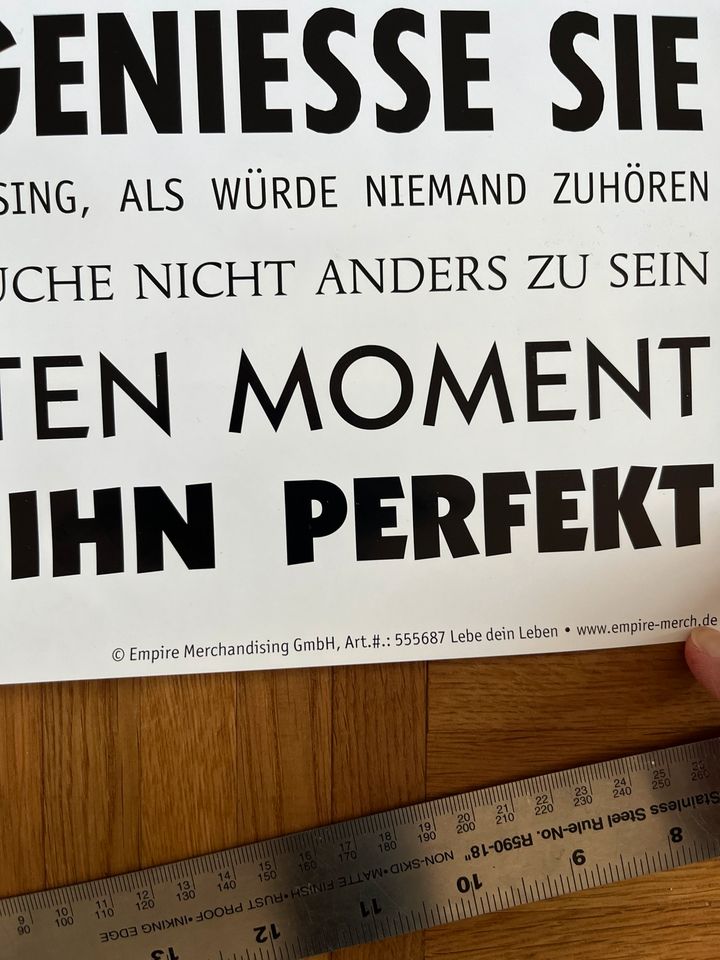 Poster, „LEBE DEIN LEBEN / DENKE POSITIV in Nürnberg (Mittelfr)