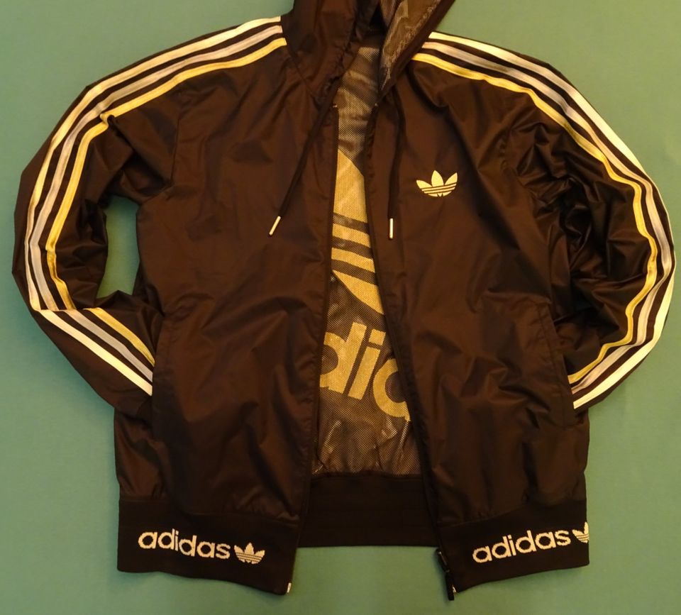 wie NEU Selten ADIDAS Originals Firebird Regen Wende Jacke Gold in Berlin