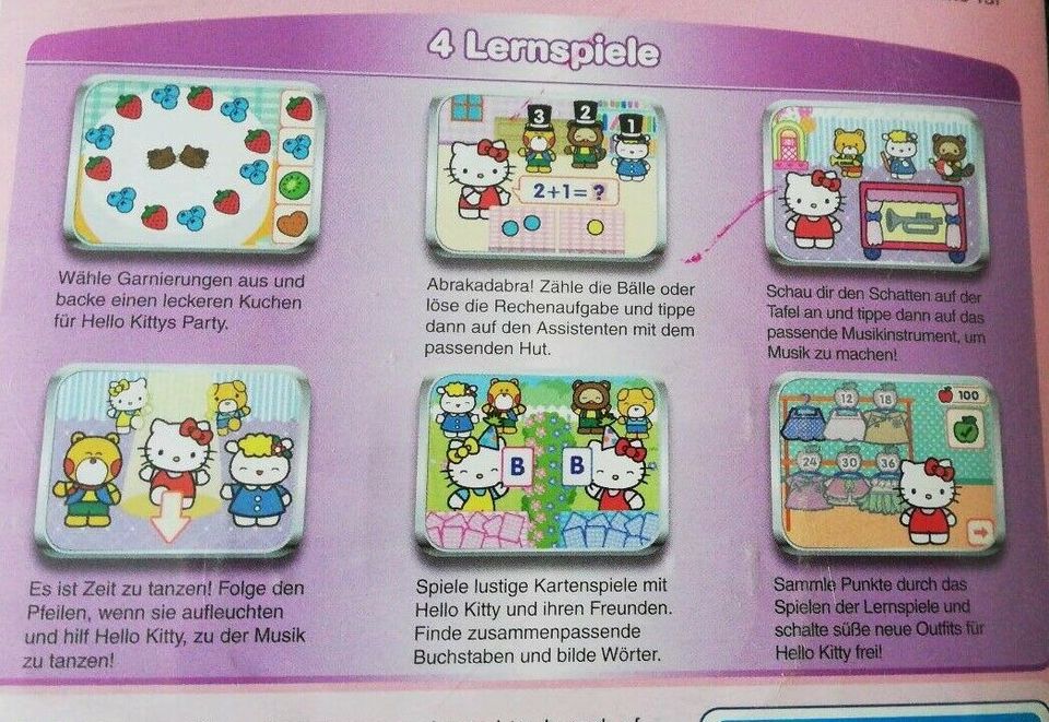 Mobigo vtech Hello Kitty,2 Spiele,Zauber/Kuchen/Zahlen/Buchstaben in Korschenbroich