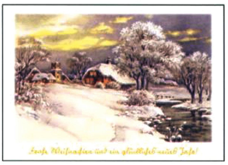 Nostalgische Postkartensatz Frohe Weihnachten VI, 8 Karten in Flöthe