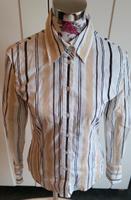 Esprit Business Bluse Hemd langarm Streifen weiß beige braun Thüringen - Sömmerda Vorschau