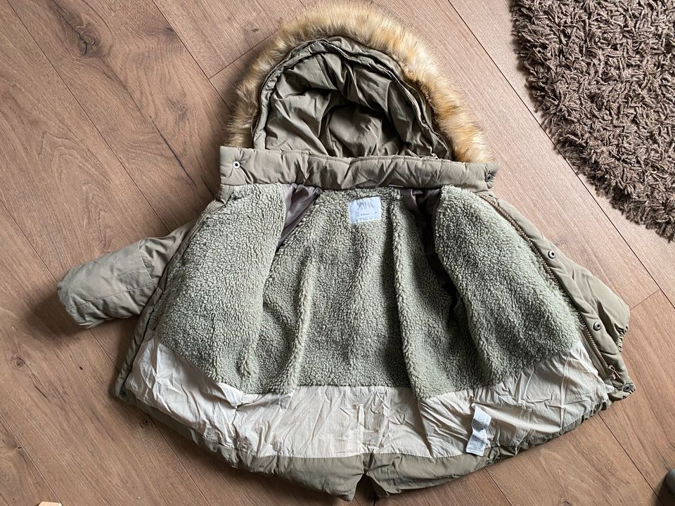 Winterjacke Mantel Parka ZARA 98 Kinder Kleidung in Hirschaid