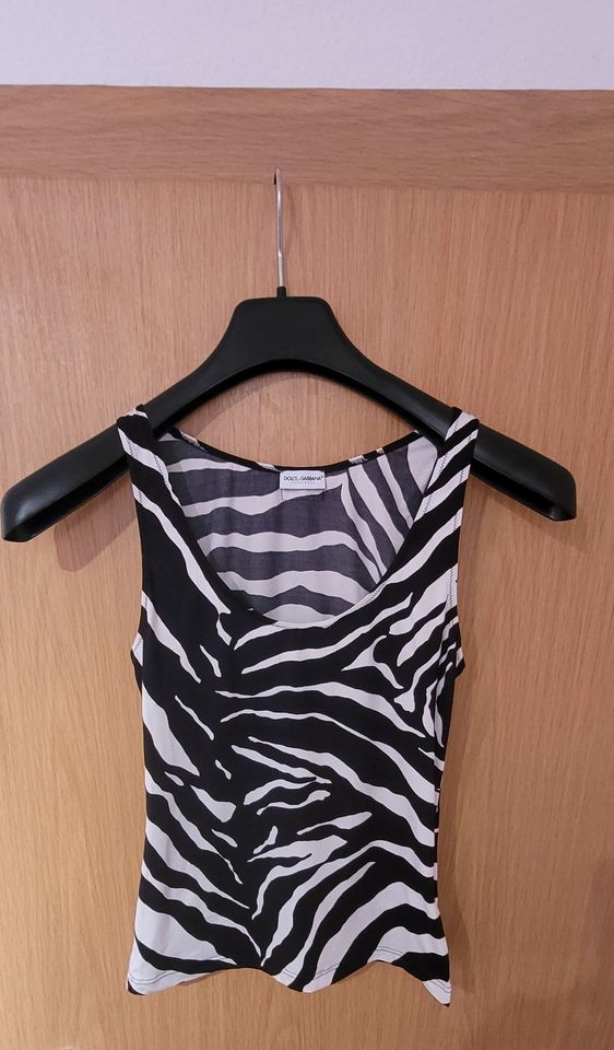 Dolce & Gabbana Zebra Druck Tank Top, ORIGINAL, Gr., S in Frankfurt am Main