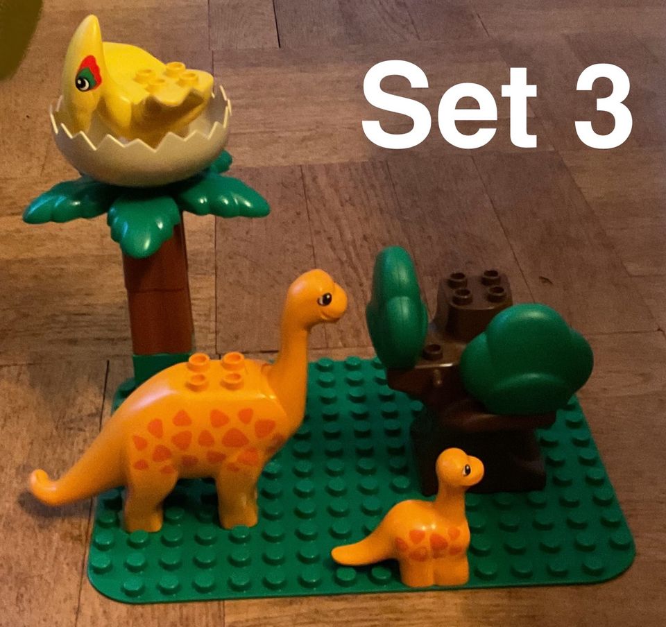 Lego DUPLO Dino T Rex Triceratops Langhals Pterodaktylus Saurier in Timmendorfer Strand 