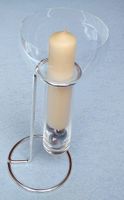 Deko Kerzenständer aus Metall + Glaskelch + Kerze + Glaskugeln Hessen - Rüsselsheim Vorschau