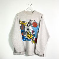 Vintage Bugs Bunny Basketball Sweater Gr.L Grau 90er 90s y2k Nordrhein-Westfalen - Gronau (Westfalen) Vorschau