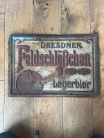 Uralt Blechschild Reklameschild Dresdner Feldschlösschen Sachsen - Schwepnitz Vorschau