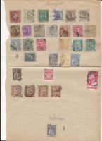 Portugal - Briefmarken-Konvolut auf alten Blättern, dabei auch EU Baden-Württemberg - Mühlhausen Vorschau