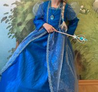 Prinzessin Kleid Gr. 104 blau türkis, Glitzer, Elsa, Reifrock Hessen - Haiger Vorschau