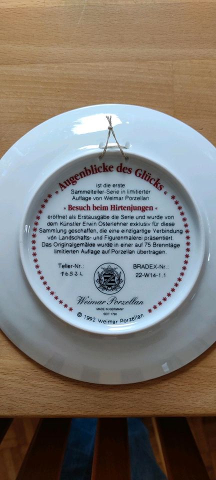 Sammelteller Weimarer Porzellan - Besuch beim Hirtenjungen in Bielefeld