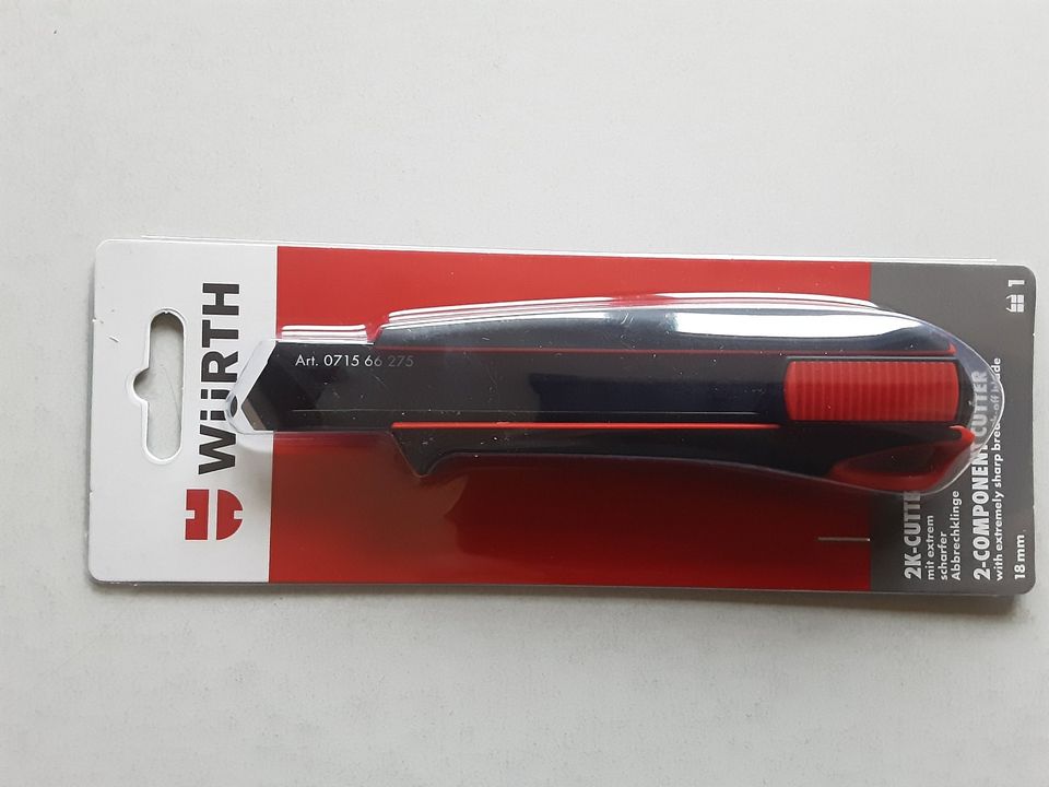 1x Würth 2K Cuttermesser 18mm + 3 Klingen extrem Scharf 071566275 in Bayern  - Neumarkt i.d.OPf. | Heimwerken. Heimwerkerbedarf gebraucht kaufen | eBay  Kleinanzeigen ist jetzt Kleinanzeigen