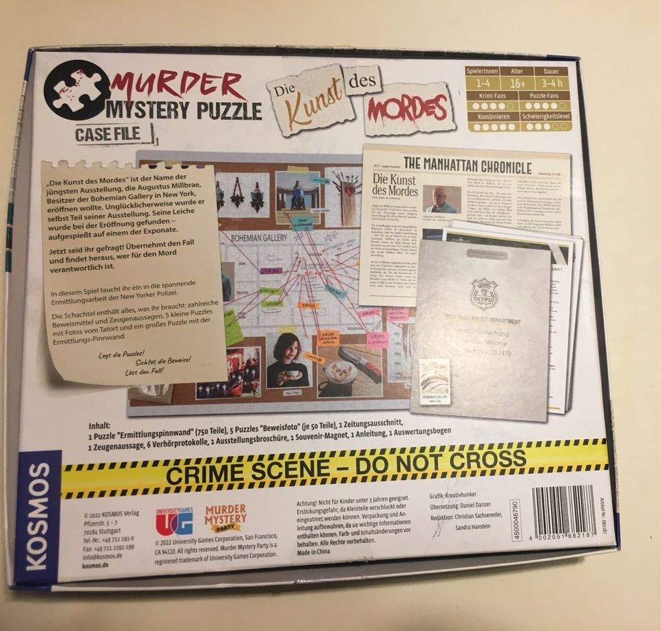 Die Kunst des Mordend Murder Mystery Case Files Krimi Puzzle in Worpswede