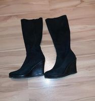 Stiefel aus schwarzen Velour mit Keilabsatz von Graceland Gr.38 Schleswig-Holstein - Kiel Vorschau