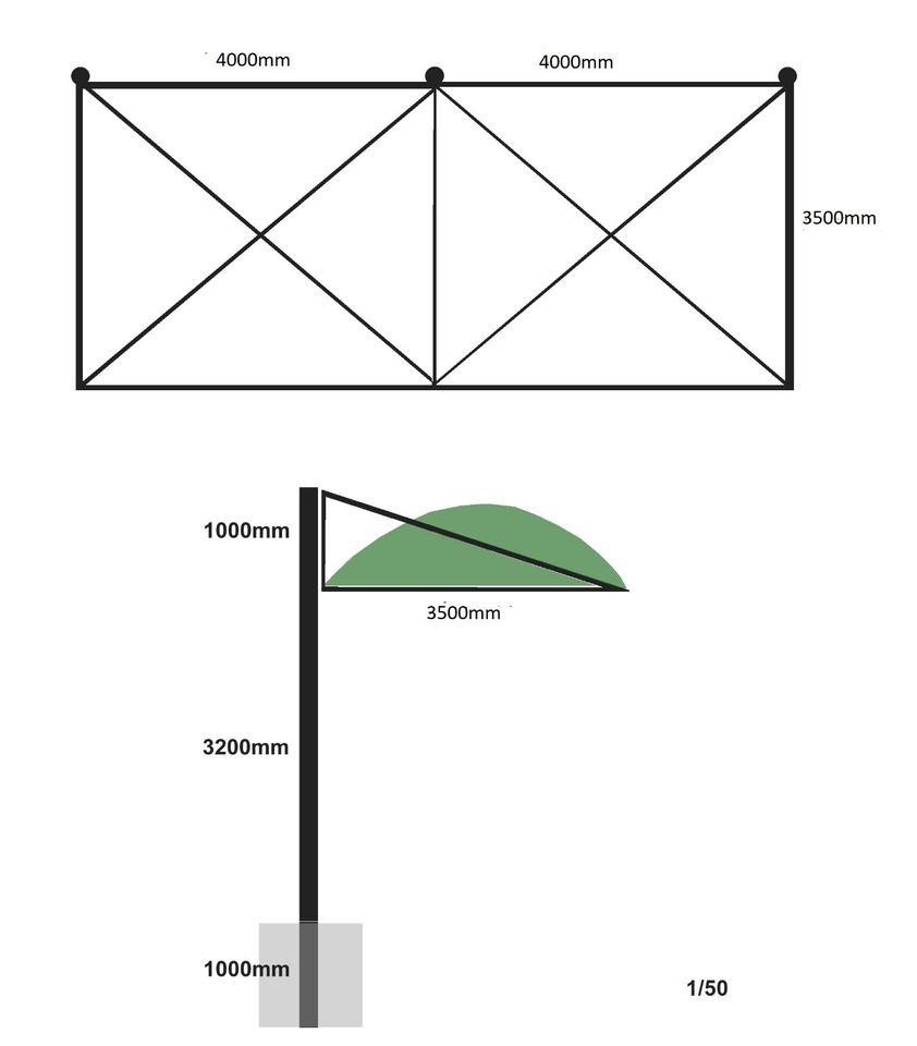 Überdachung für WoMo 8m x 3,5m in Dalheim