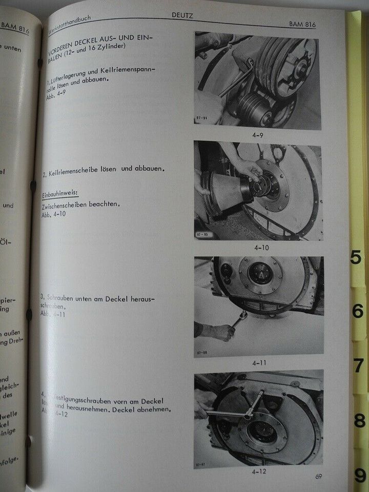 Deutz Werkstatthandbuch B/AM 816 TN 2911897 in Bergisch Gladbach