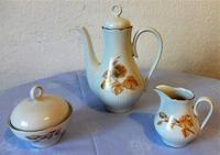 DDR VINTAGE: KAFFEEKANNE, SAHNEGIESSER + ZUCKERDOSE, Porzellan Chemnitz - Helbersdorf Vorschau