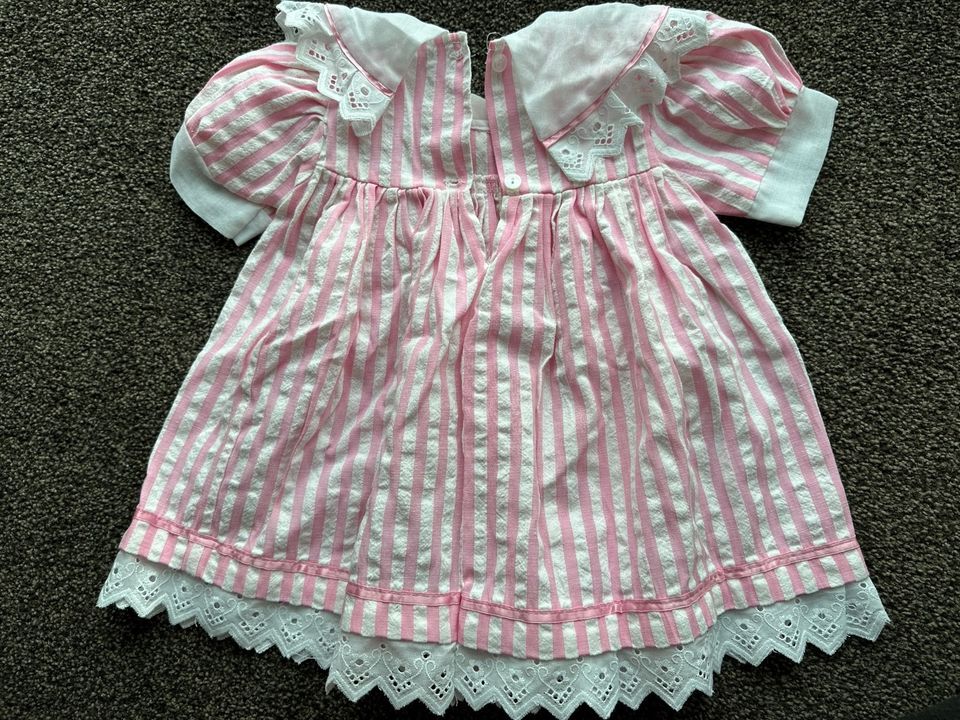 Vintage Kleid Mädchen rosa mit Spitze - Grösse 80/86 in Kelsterbach