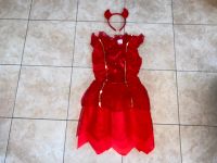 Gr.158: Kleid Kostüm Fasching Halloween Teufel Teufelin rot Bayern - Obing Vorschau