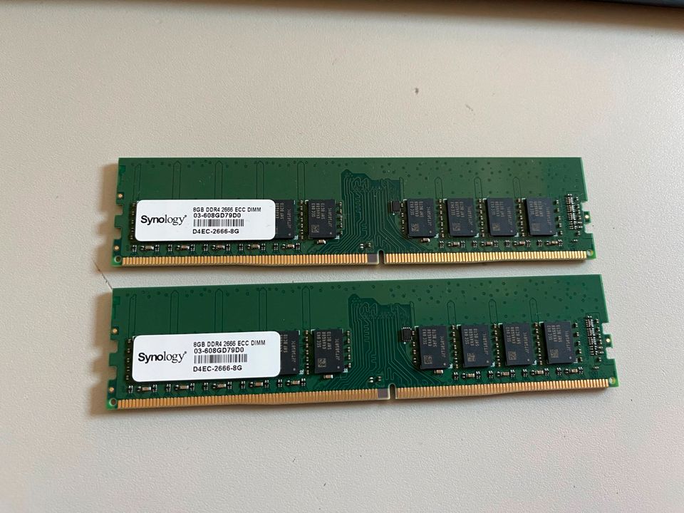 16 GB=2x8 Synology RAM Arbeitsspeicher DDR4 2666ECC D4EC-2666-8G in Paunzhausen