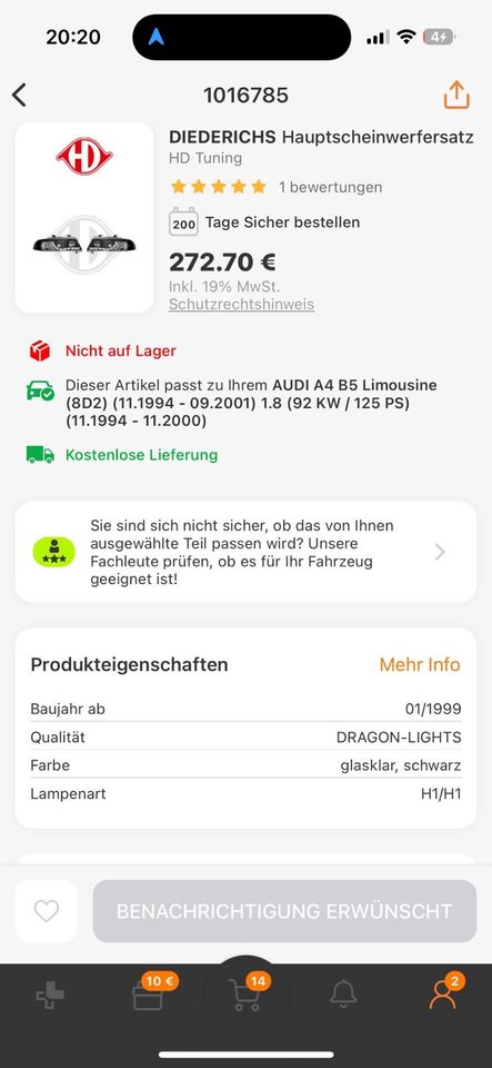 Audi A4 B5 FL Scheinwerfer NEU!! Muss schnell weg in Burghaun