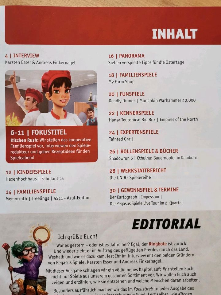 Zeitschrift Ringbote Pegasus Spiele Magazin 1/2020 in Leutenbach