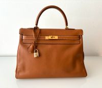 HERMES Kelly 35 Handtasche in Gold Gulliver Leder mit Gold Beschlag München - Au-Haidhausen Vorschau