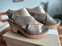 NEU Clarks Damen Maritsa Lara 39 Riemchen Sandalen Kork Wildleder Wandsbek - Hamburg Eilbek Vorschau