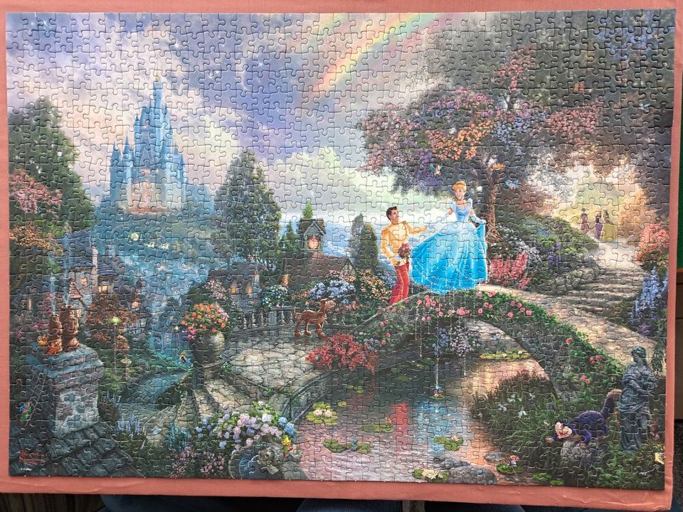 3 Rapunzel Disney Kinkade 1000 Teile Puzzle Cinderella Balu Love in Hilgertshausen-Tandern