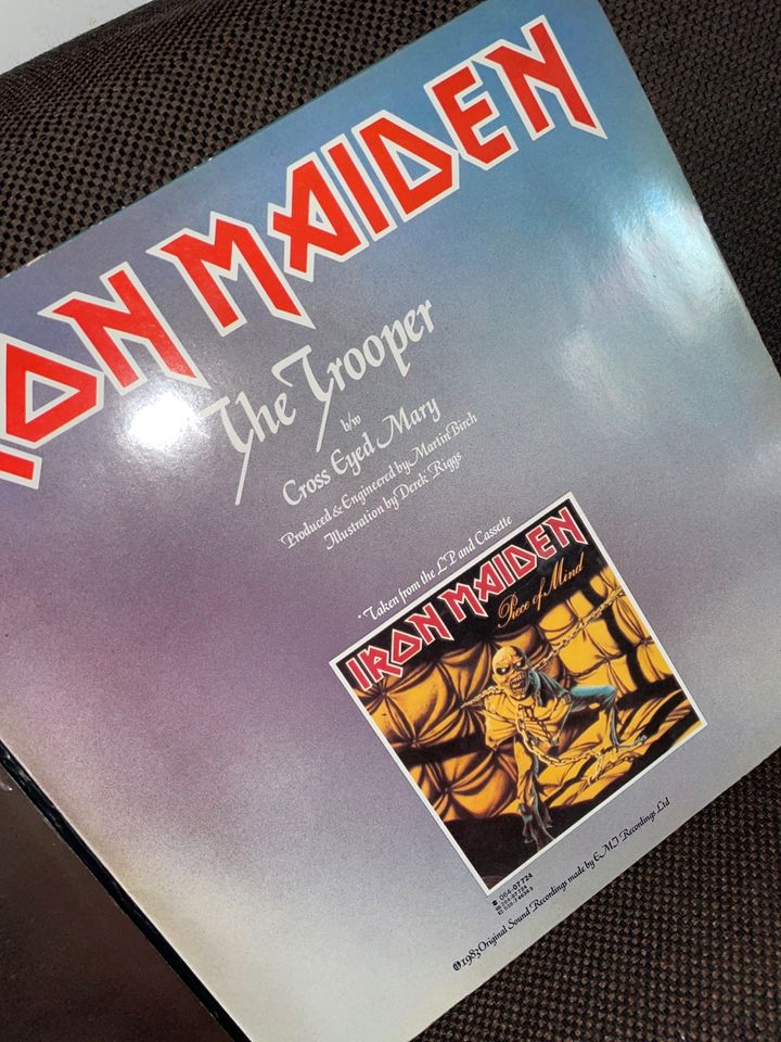 Vinyl LP Iron Maiden The Troooer Flight of Icarus 1983 in Wölfersheim