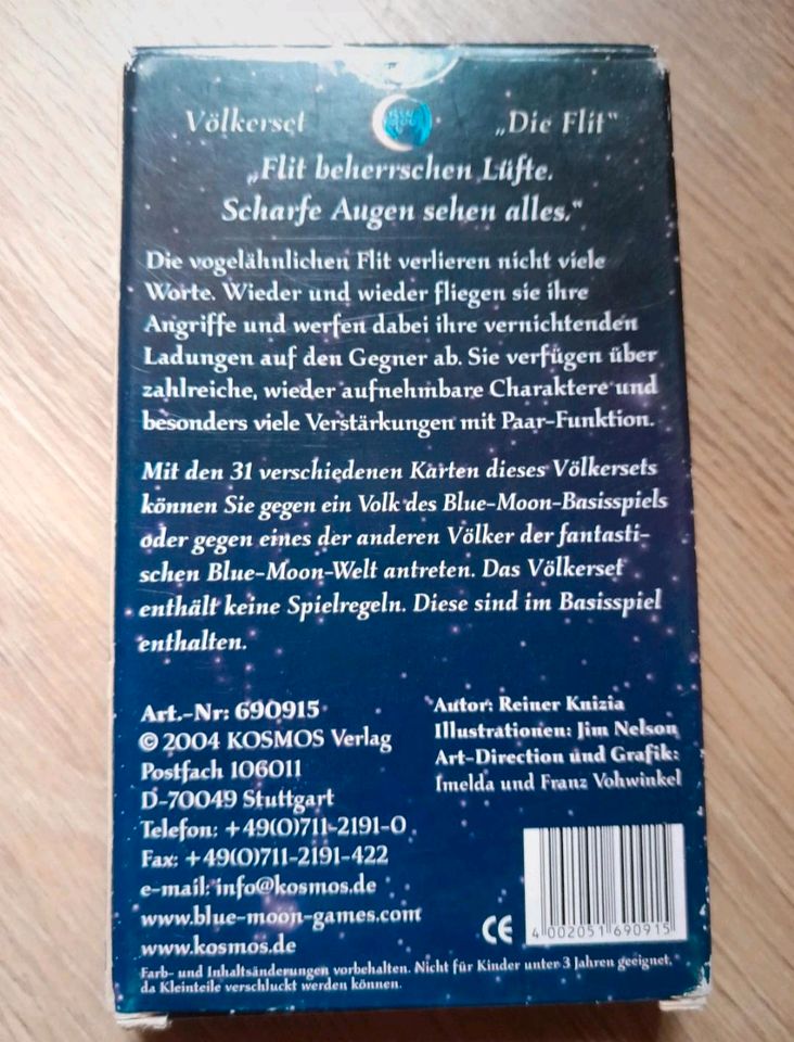 Spiel "Blue Moon" mit Extrakarten "Volkerset Die Flit" in Blender
