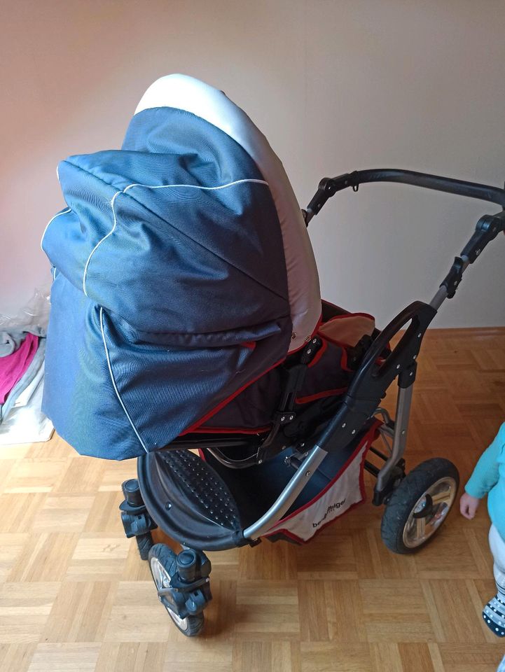 Bergsteiger 2 in 1 Kinderwagen und Buggy grau rot in Harbach (bei Betzdorf, Sieg)