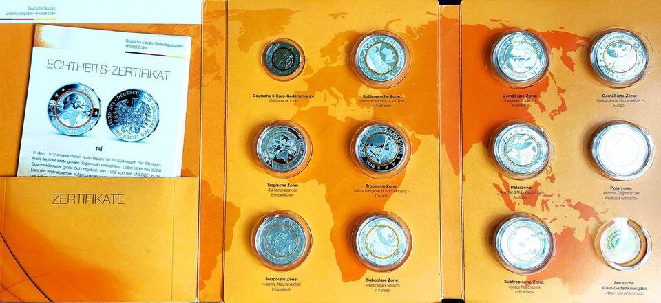 Planet Erde „Subtropische Zone“ - Silbermünzen + 5 € in Burg