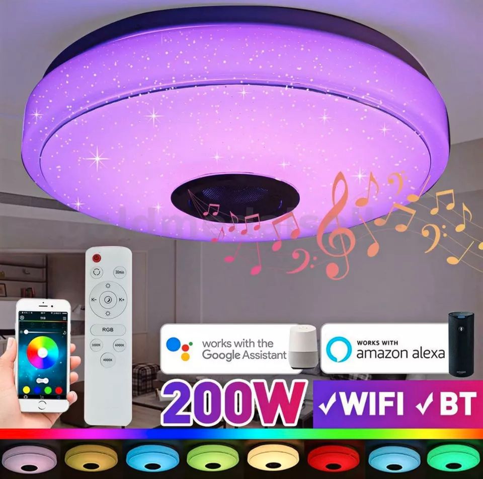 RGB LED Deckenleuchte Sternenhimmel Dimmbar Wifi Deckenlampe in Bebra