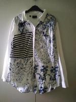 NEU Bluse mit Patchwork Motiv Weiß Blau Bonprix XL 50 Hessen - Eschborn Vorschau