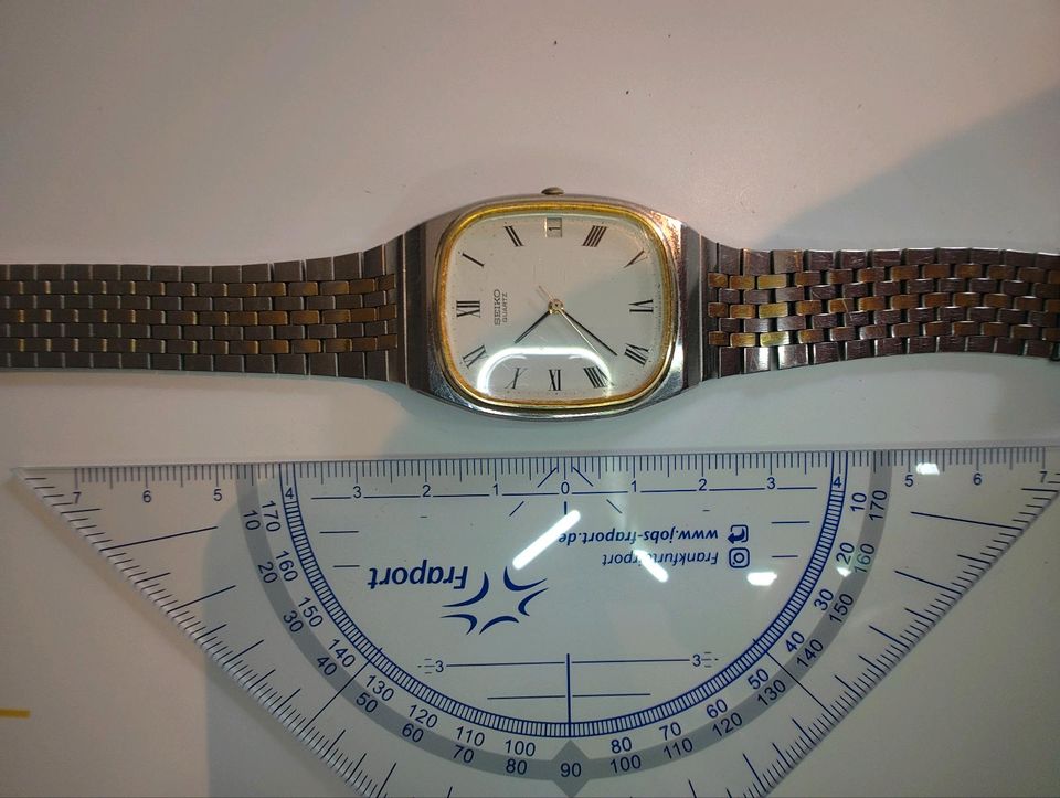 SEIKO 5932-5090 Quartz Vintage Klassik Armbanduhr Rarität Bicolor in Darmstadt
