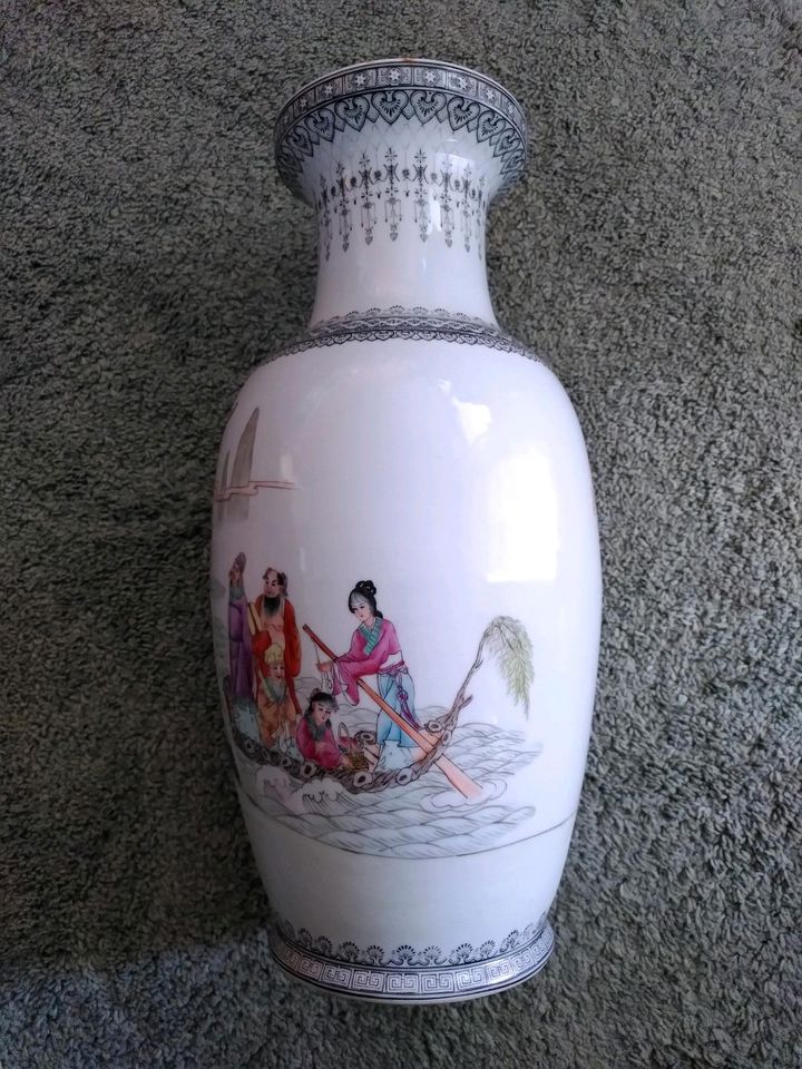 Orient oder China Vase handbemalt 23x47cm dxh in Stuttgart