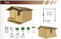 Gartenhaus Massivholz Gerätehaus Schuppen Hütte mit Bank 2,8x2,8m Sachsen-Anhalt - Egeln Vorschau