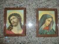 Antiquität(Heiligen Bilder in Holzrahmen/ Herz Jesu und Maria) Bayern - Aichach Vorschau