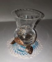 Kleine Glasvase Handgeschliffen mit Silberständer Nordrhein-Westfalen - Lichtenau Vorschau