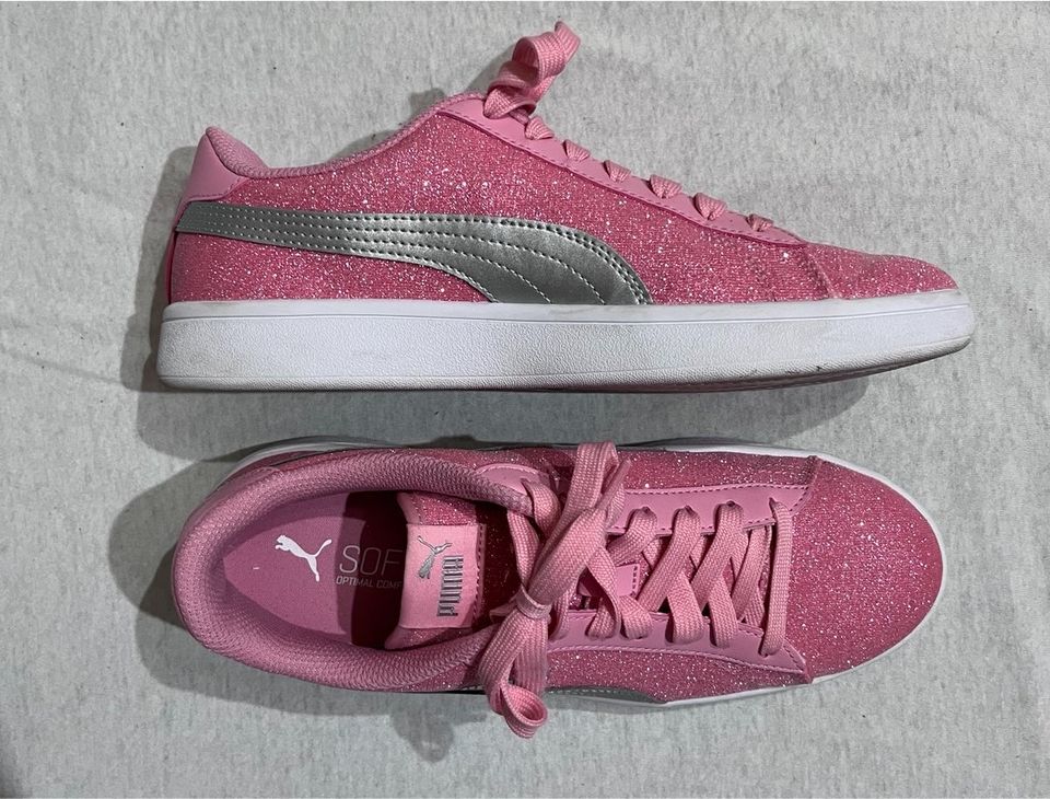 Puma Schuhe Gr.38,5 Pink Glitzer in Erbach