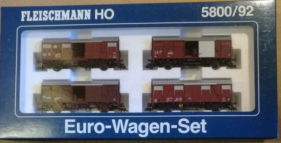 Fleischmann H0 5800/92 Güterwagen-Set Euro-Wagen NEU + OVP in Nordsehl