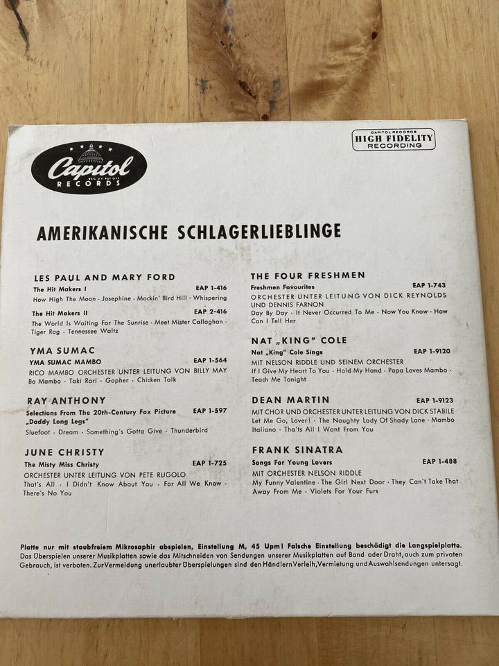 Single Schallplatte High Society in Holzkirchen